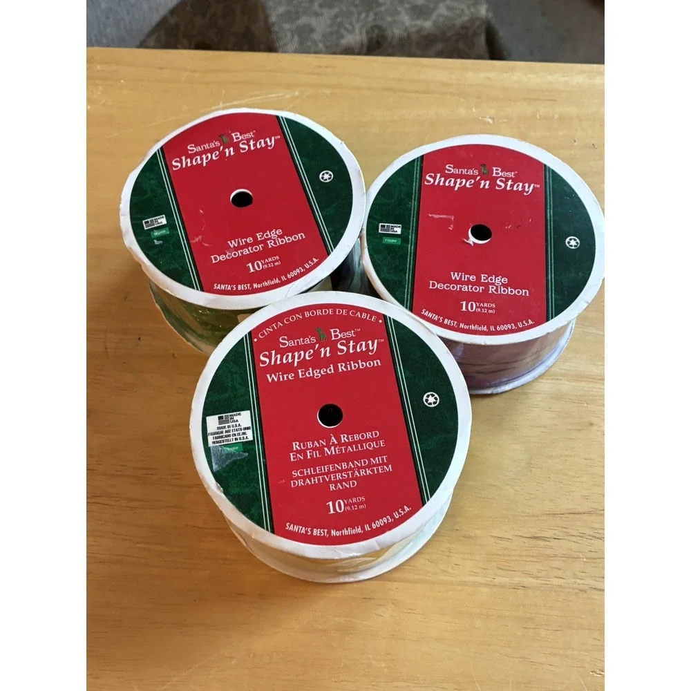 Various Wire-Edged Ribbon Different Sizes and Colors Christmas Lot Holiday Craft